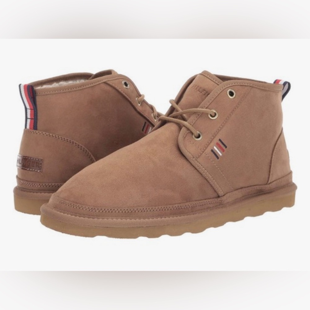 Tommy Hilfiger Men's Faux Suede Chukka Boots in Tan Size 10